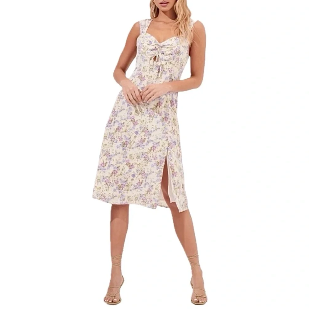 ASTR The Label Cinched Bust Floral Print Dress - Picture 2 of 11